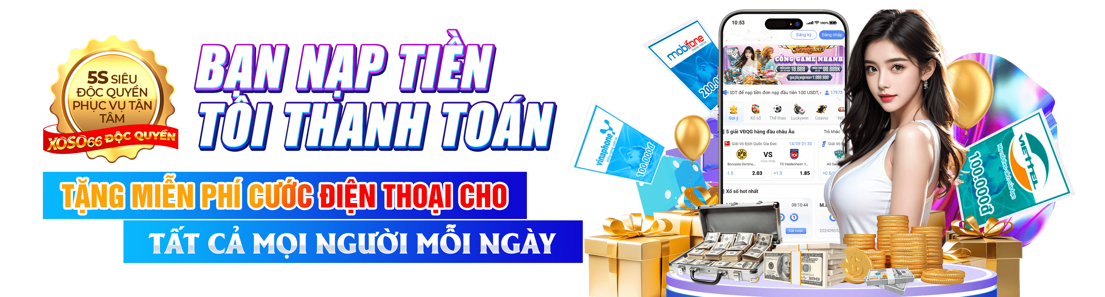 Hình ảnh quảng cáo của vibet hiển thị nền tảng và các lợi ích
